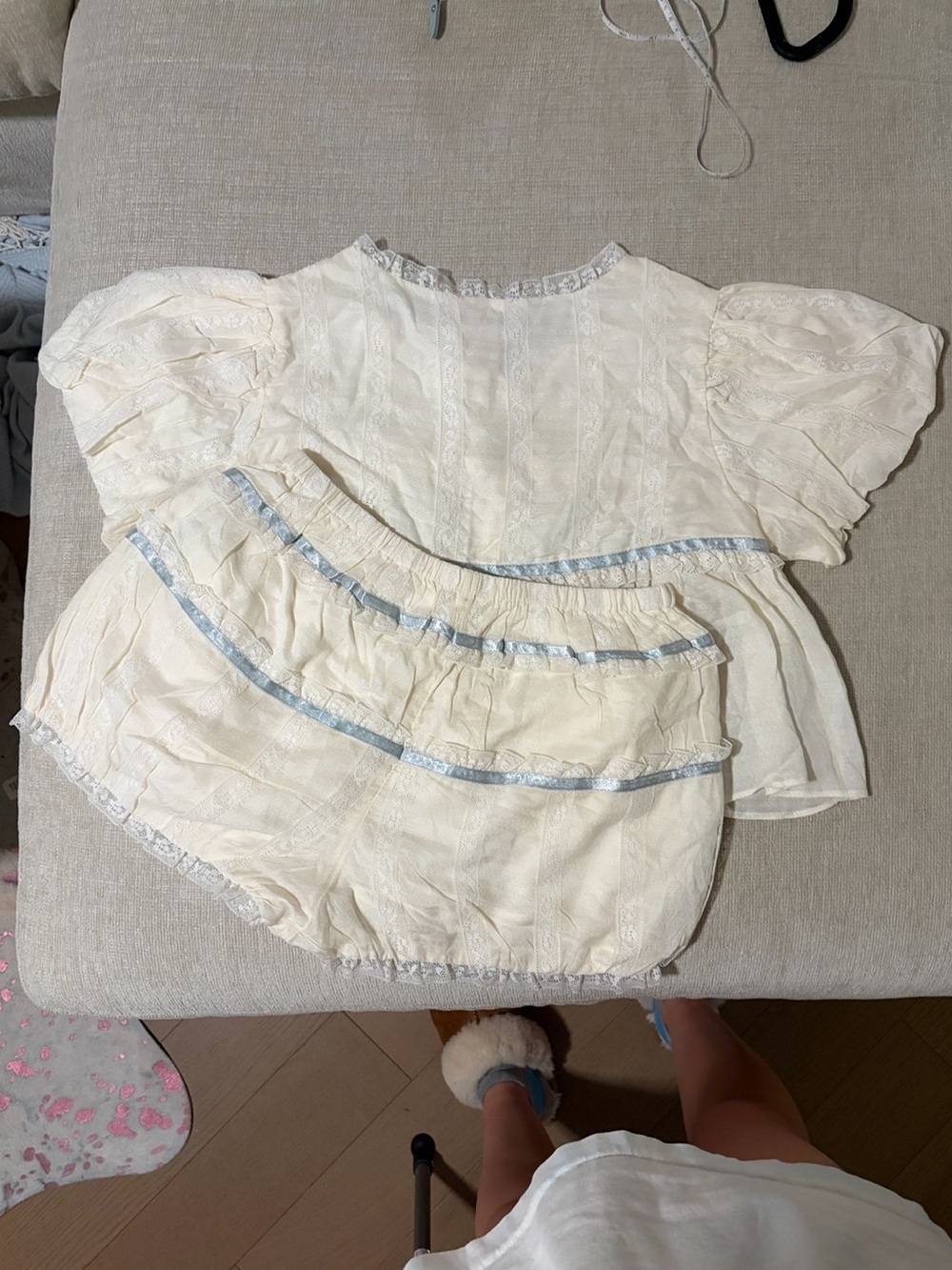 Free People Bali Sweetie Pie Set Tofu White Intimately Top Shorts Small XS NEW - Picture 10 of 11